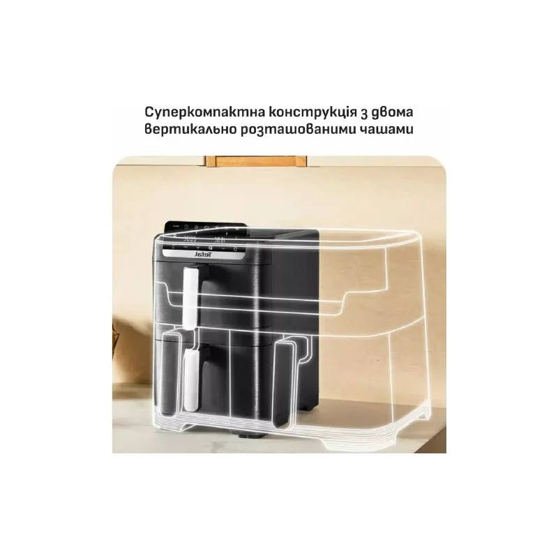 Horno múltiple Tefal Easy Fry Crispy Stack, Black (EY7528E0)