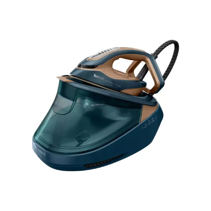 Ferro de passar a vapor Tefal Express Vision Max, Blue/Gold (GV9920E0)