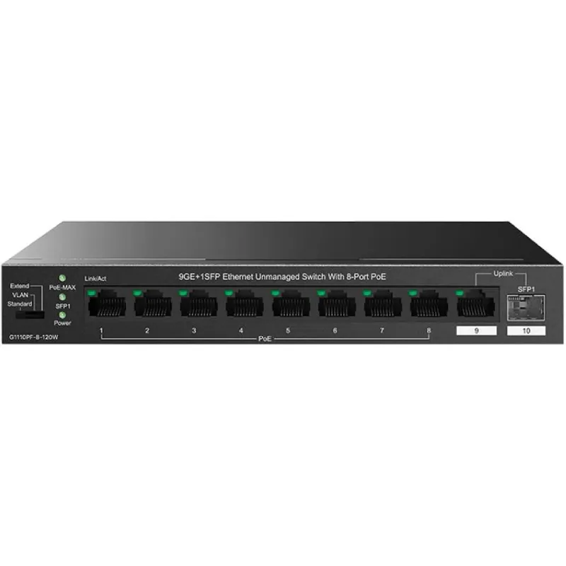 Комутатор Tenda  (TEG1110PF-8-120W)