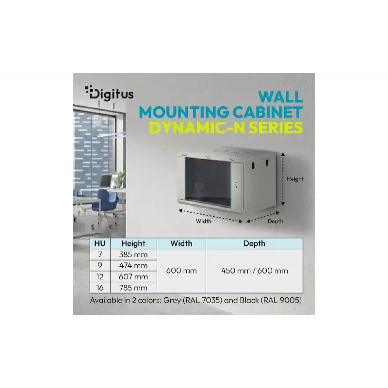 Armário Digitus, Gray (DN-37114)