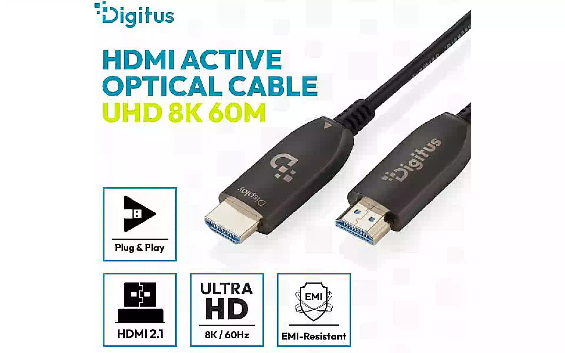 Kabel za video signal Digitus HDMI UHD 8K type A M/M, Black (AK-330126-600-S) Kabel za video signal Digitus HDMI UHD 8K type A M/M, Black (AK-330126-600-S)