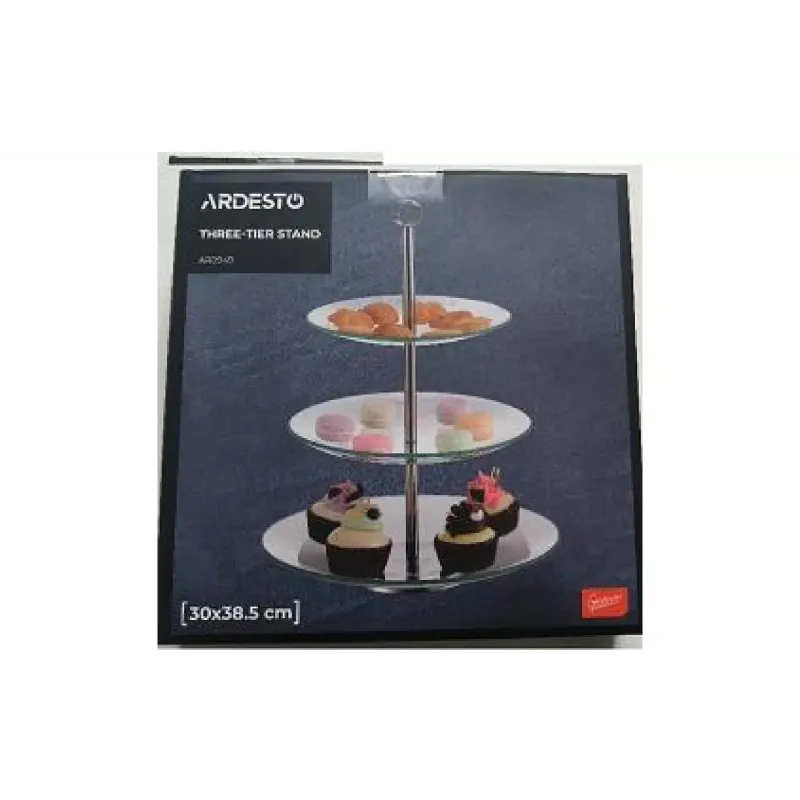 3-tiered dish Ardesto Gemini (AR0949), 30 x 30 x 38.5 cm, Transparent