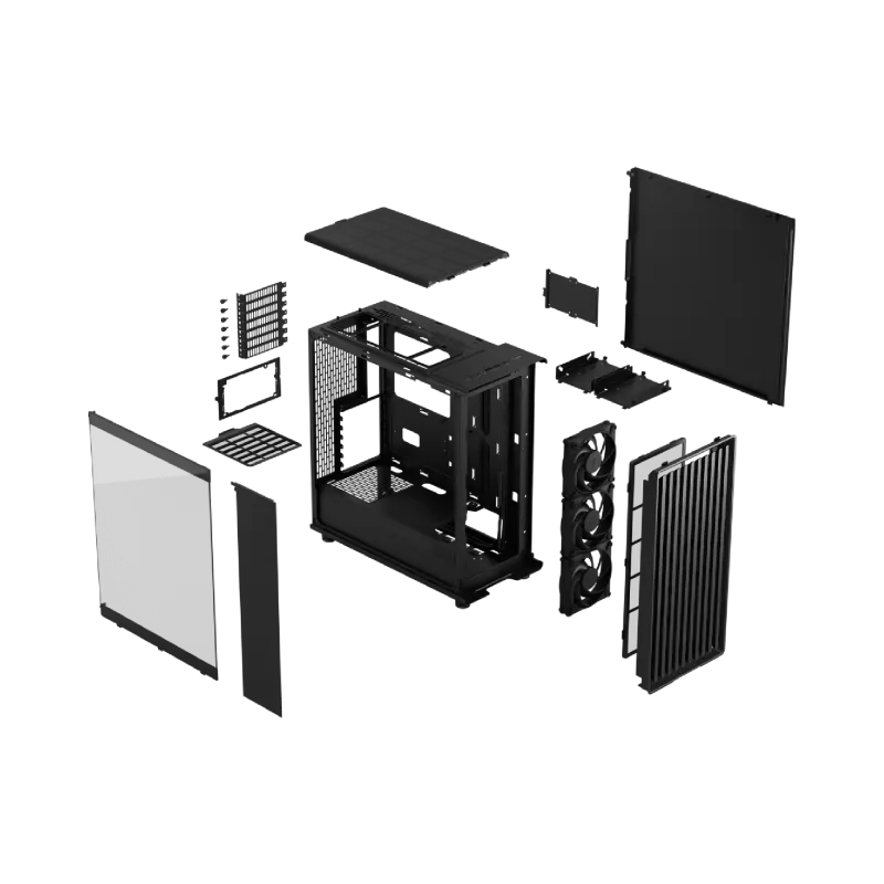 حالة الكمبيوتر Fractal Design, Black (FD-C-NOR1C-05)