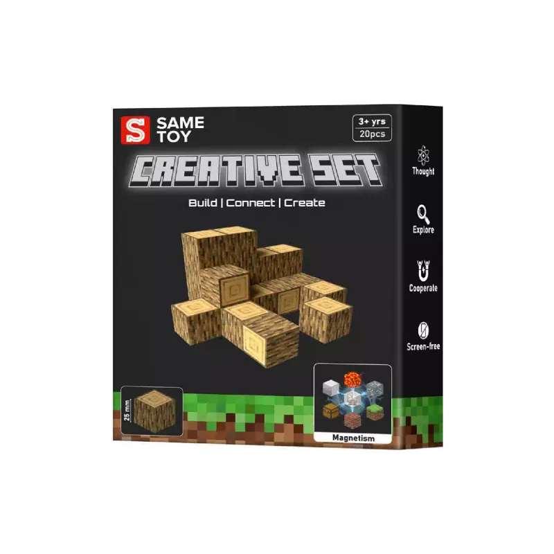Σετ μαγνητικών κατασκευών Same Toy Creative Set Wood (MCRAFT-1711-SM)
