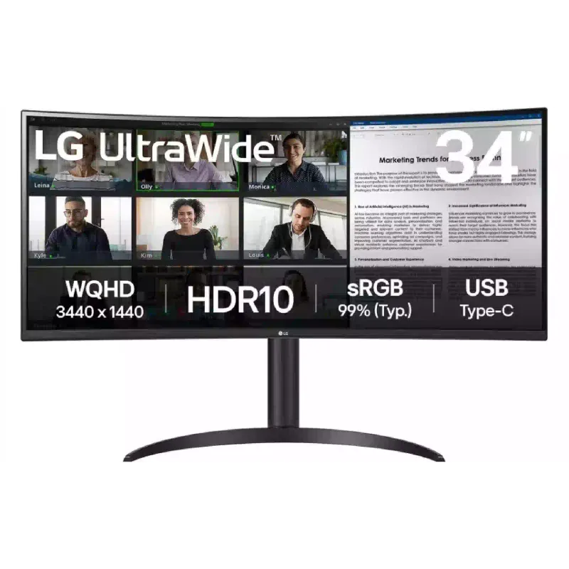 شاشة LG (34WR55QK-B)