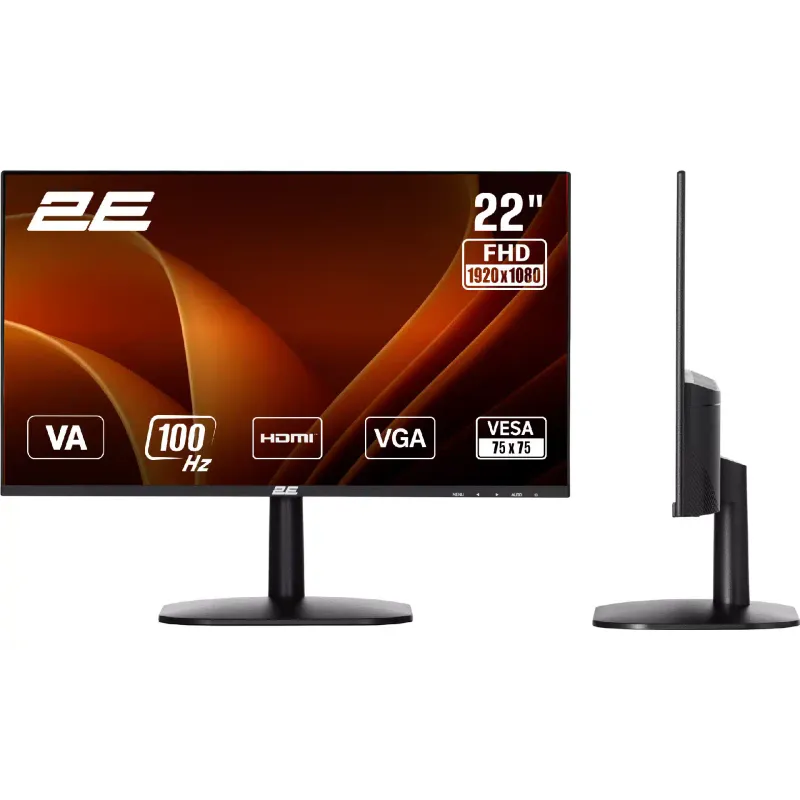 Монітор 2E 21.5"  A2225B (2E-A2225B-01.EU)