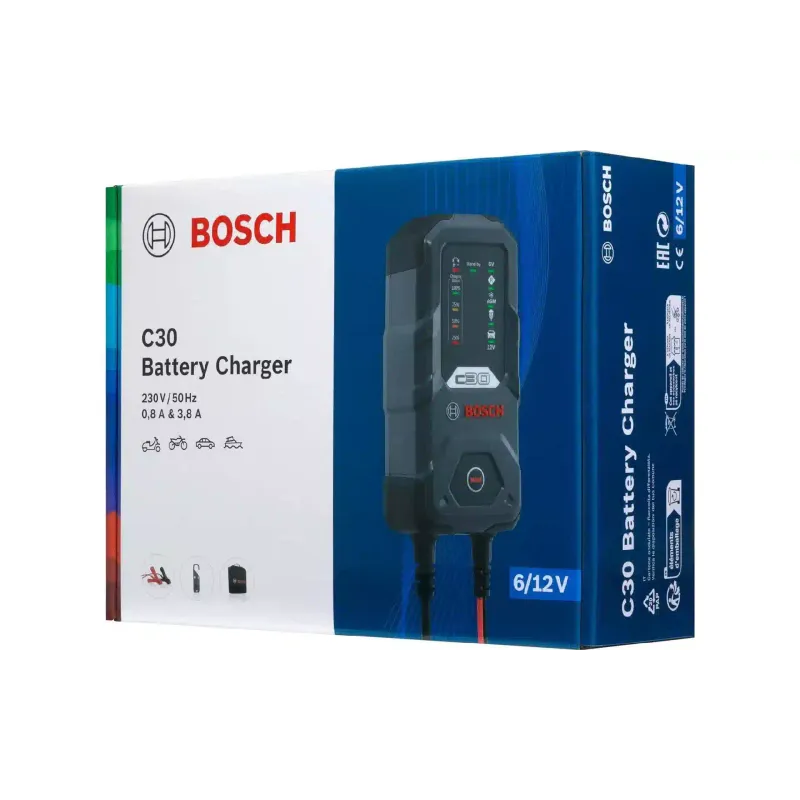 شاحن Bosch 6/12 V 1.2-120 A·h 3.8 A C30 (189911030)