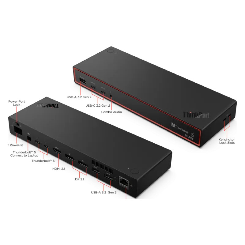 Док-станція Lenovo Thunderbolt 5 Smart Dock 7500 (40BA0265EU)
