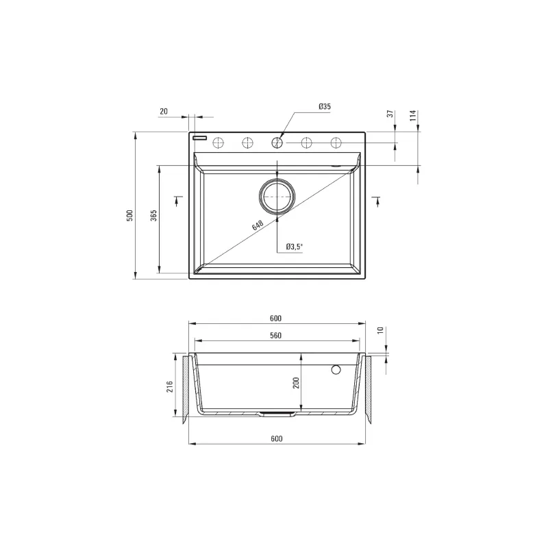حوض المطبخ Deante Corio, Grey Metallic (ZRC_S10A)