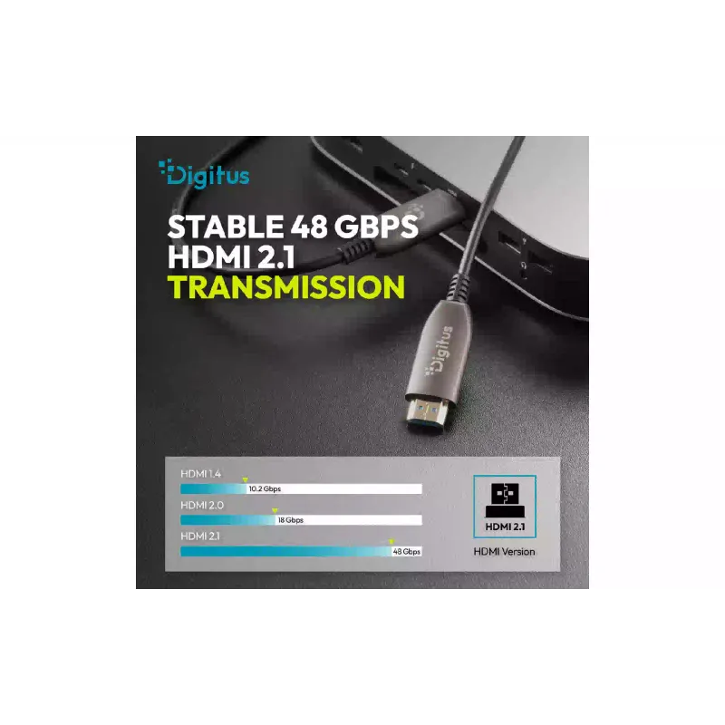 Кабель для відеосигналу Digitus HDMI UHD 8K type A M/M (AK-330126-700-S), 70 м, Black