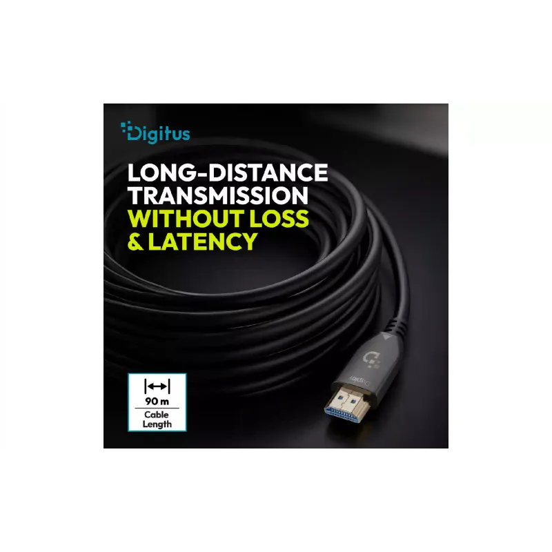 كابل إشارة الفيديو Digitus HDMI UHD 8K type A M/M, Black (AK-330126-800-S)