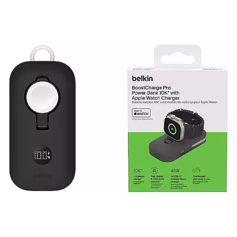 Banco de poder Belkin 10000 mAh, Black (BPD012HQBK)