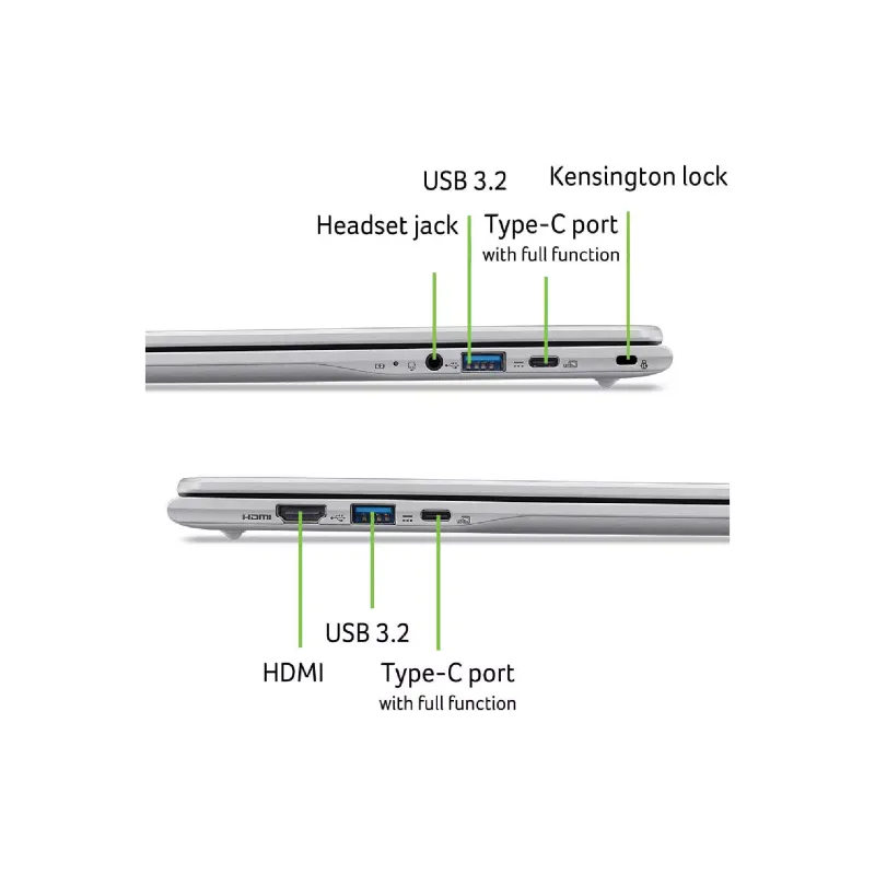 Ноутбук Acer Chromebook 15.6" FHD/IPS 4Gb/128Gb/C N50/UMA/Chrome OS Silver CB315-7H (NX.JUVEU.001)