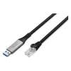 Кабель Digitus USB-A - RJ45 (AK-300600-100-S), 10 м