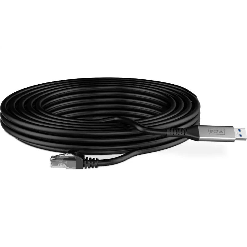 Кабель Digitus USB-A - RJ45 (AK-300600-100-S), 10 м