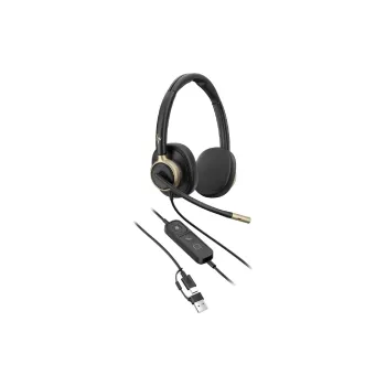 Auriculares estéreo supraaurales Poly Mission 825, Black (C01FCAA)