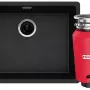 Pia de cozinha + triturador de resíduos alimentares Franke, Matte Black (125.0763.936)