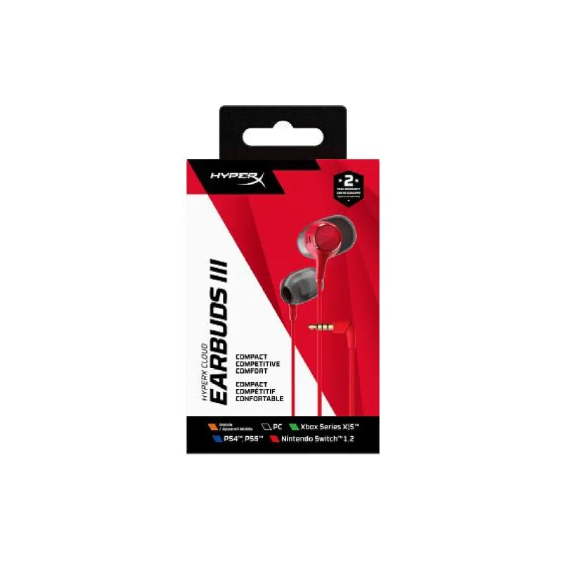 Гарнітура HyperX Cloud Earbuds III (BN7S0AA), 3.5 мм, Red