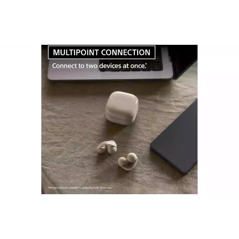 Fones de ouvido TWS Sony LinkBuds Clip, Beige (WFLC900C.E)