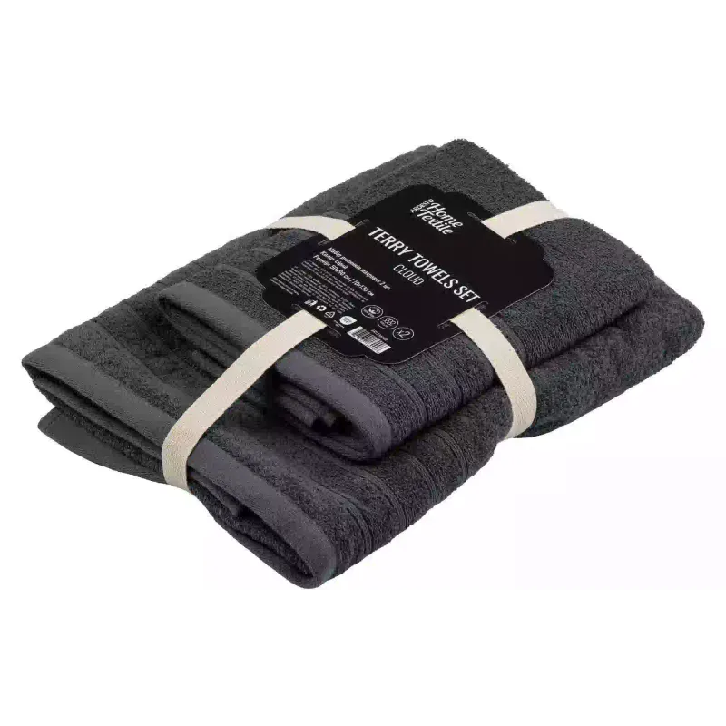 مجموعة مناشف تيري Ardesto Cloud, Gray (ART2360GR)