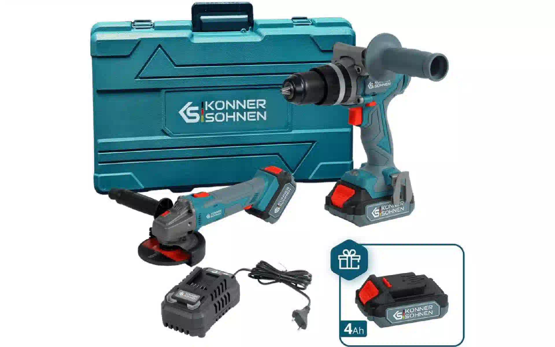 مجموعة أدوات لاسلكية Konner&Sohnen (KS IDAGB 20V SET 1 PLUS) مجموعة أدوات لاسلكية Konner&Sohnen (KS IDAGB 20V SET 1 PLUS)