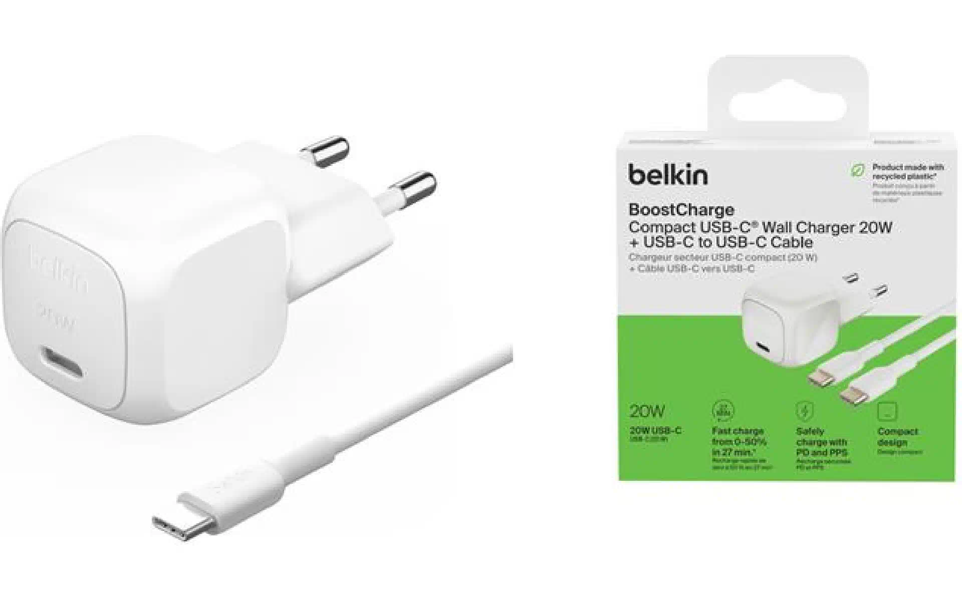 Ladegerät Belkin, White (WCA009KQ1MWH-B6) Ladegerät Belkin, White (WCA009KQ1MWH-B6)