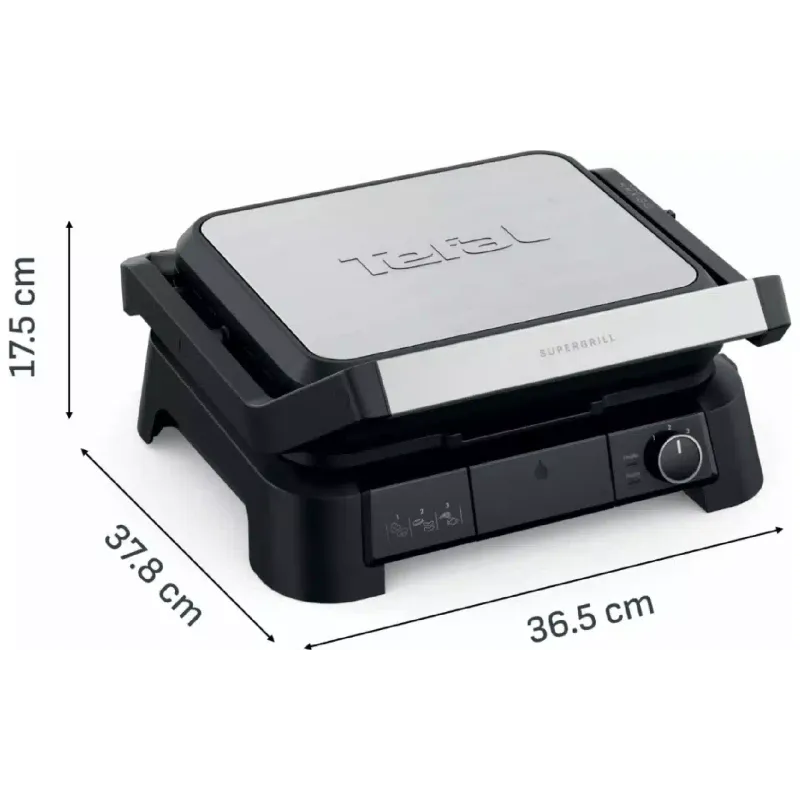 Presión de la parrilla Tefal SuperGrill 4 in 1, Metal (GC517DE0)