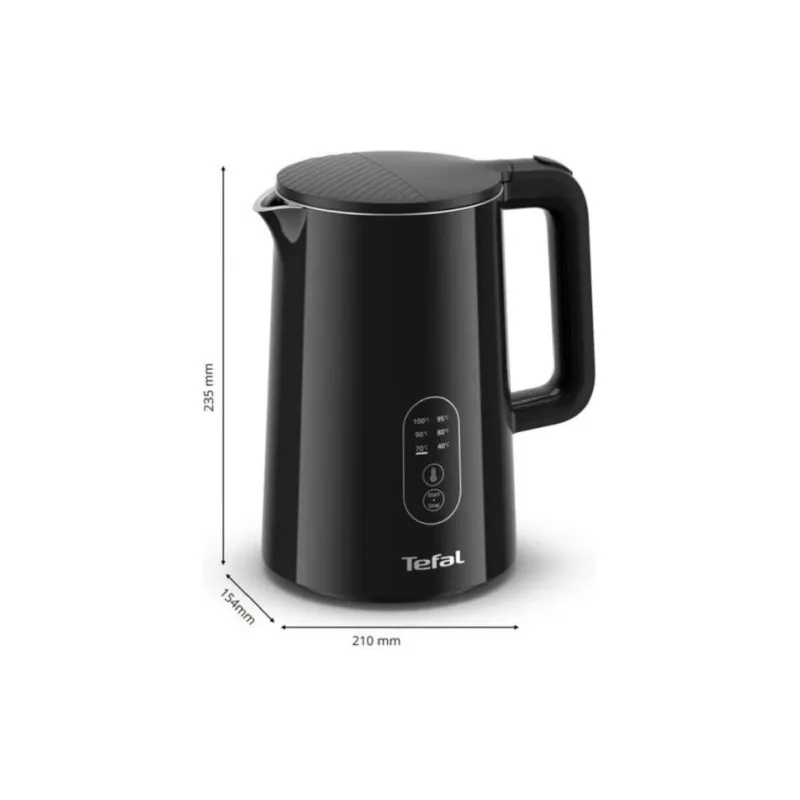 غلاية كهربائية Tefal Thermo Protect Control, Black (KO6518E0)