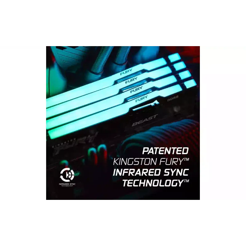 ذاكرة للكمبيوتر الشخصي Kingston, White (KF568C34BBE-16)