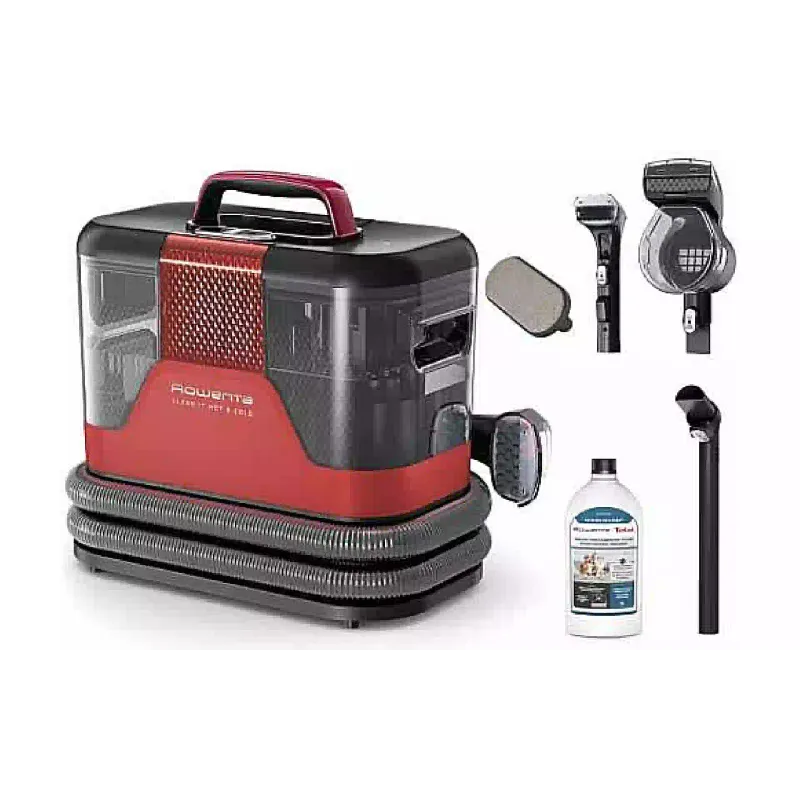 Washing vacuum cleaner Rowenta Clean It Hot & Cold (IN7020F0), 2.3 l, 1150 W, Black/Red