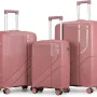 Ein Satz Koffer 2E L+M+S M7969, Pink/Gold (2E-PP-M7969-SET3-RG)