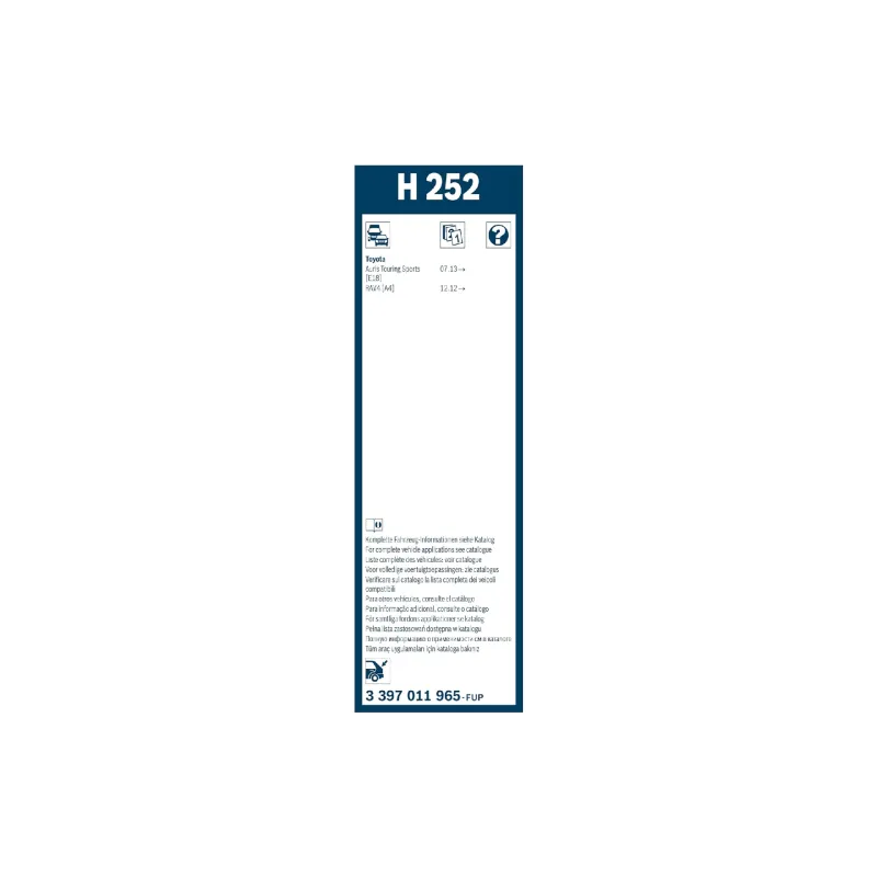 limpador do vidro traseiro Bosch Rear (3397011965)