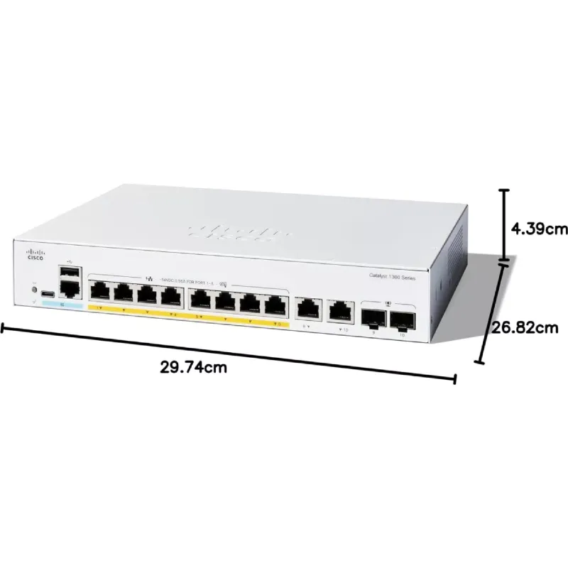 يُحوّل Cisco (C1300-8FP-2G)