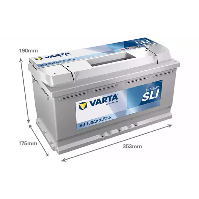 Bateria Varta Dynamic SLI 12V 100Ah 830A R+ (600402083)