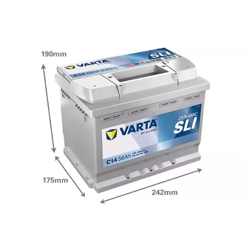 Батерия Varta Dynamic SLI 12V 56Ah 480A R+ (556400048)