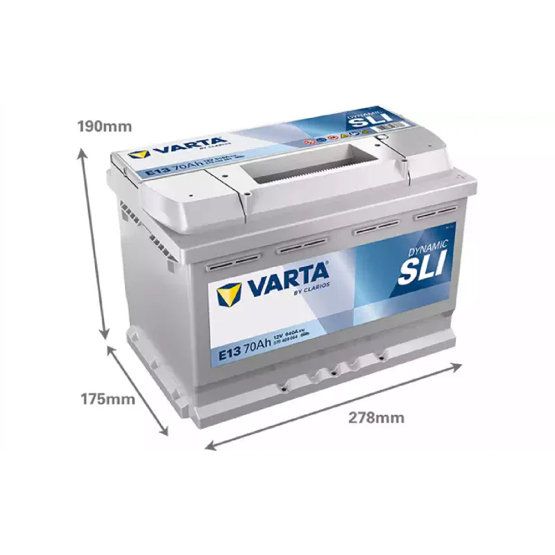 Bateria Varta Dynamic SLI 12V 70Ah 640A R+ (570409064)