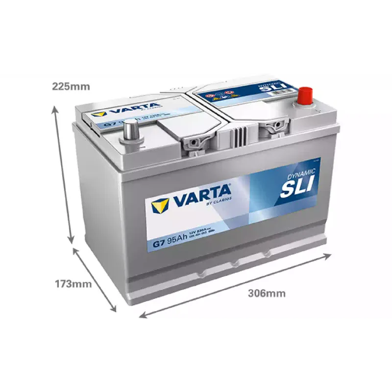 بطارية Varta Dynamic SLI 12V 95Ah 830A R+ (595404083)