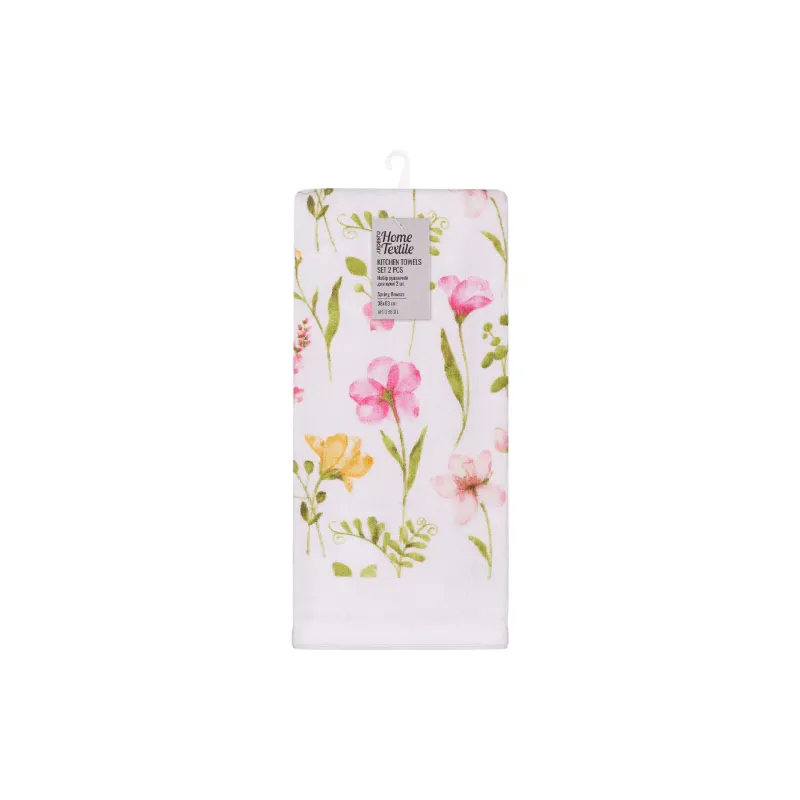 Toalha de cozinha Ardesto Spring flowers, White (ART3863FL)