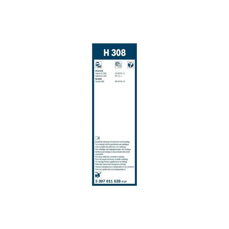 Υαλοκαθαριστήρας πίσω παρμπρίζ Bosch Rear (3397011628)