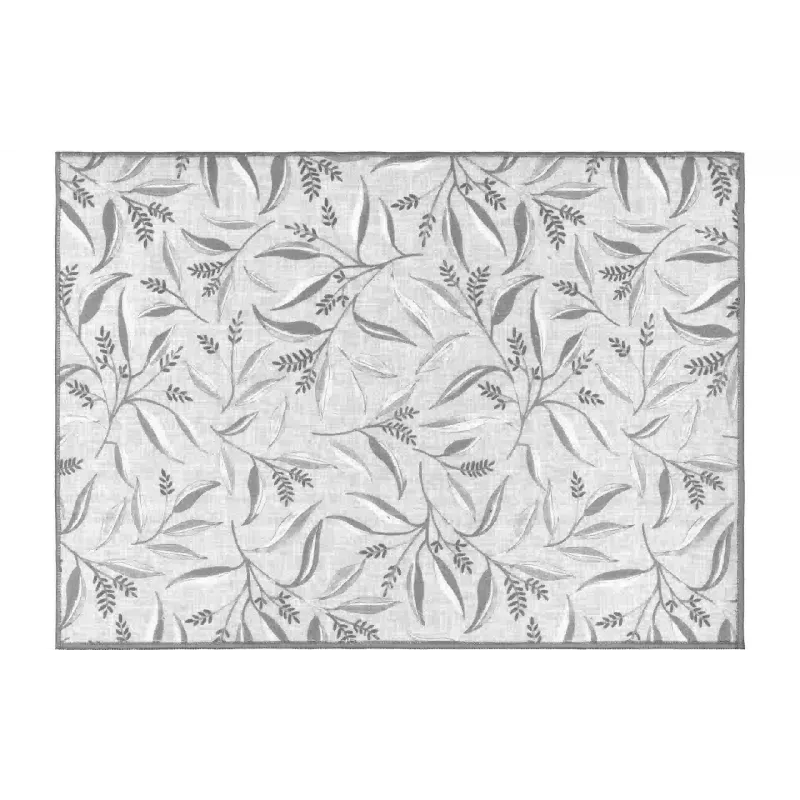 Коврик для сушки посуды Ardesto Grey leaves, 38 х 51 см, 100% полиэстер (ART17GL)