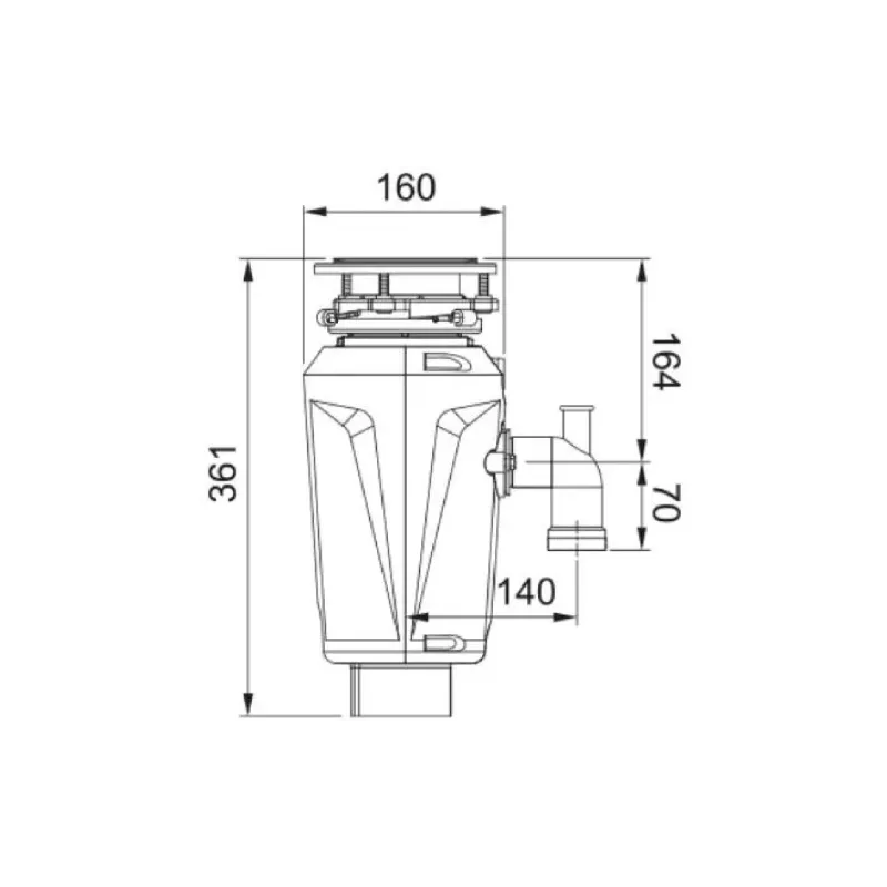 Νιπτήρας κουζίνας + κόφτης Franke, Stainless steel (127.0763.947)