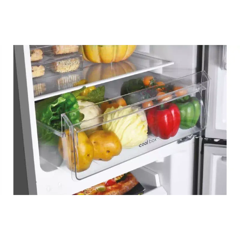 Hladilnik z zamrzovalnikom spodaj Candy, Stainless steel (CCH1S518EX)