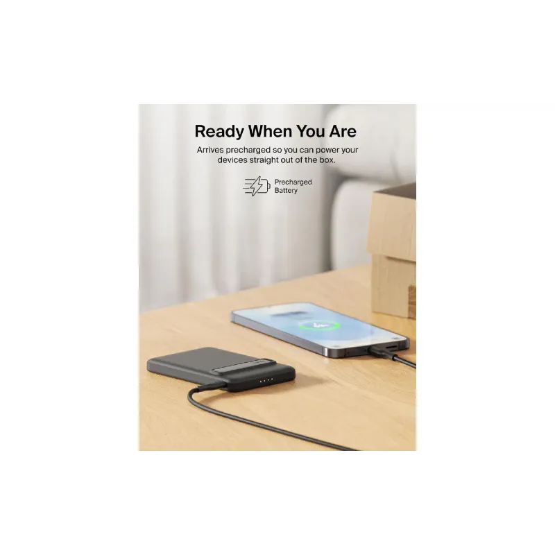 باور بانك Belkin Qi2 Magnetic Wireless 5000 mAh, Black (BPD011HQBK)