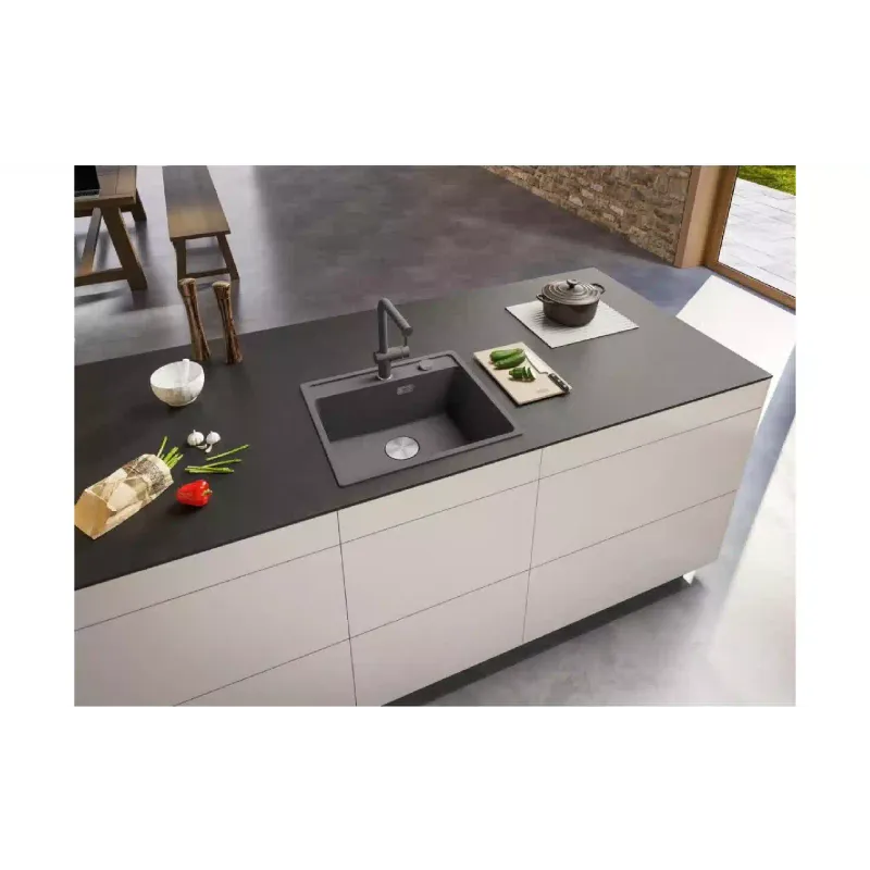 حوض المطبخ + جهاز التخلص من نفايات الطعام Franke, Grey (114.0763.943)