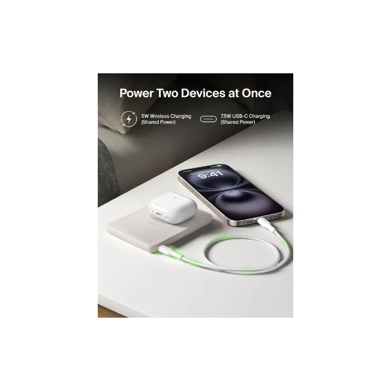 Banco de energía Belkin Slim Magnetic Wireless 5000 mAh (BPD020HQSA)