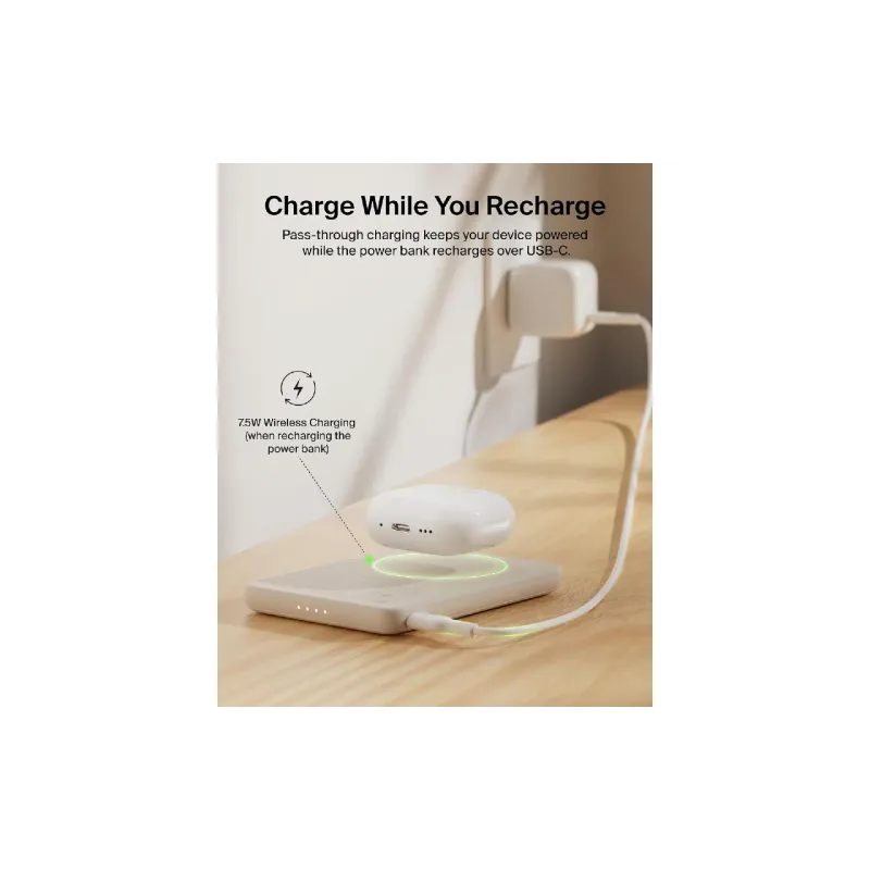 Banco de energía Belkin Slim Magnetic Wireless 5000 mAh (BPD020HQSA)