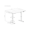 Table with adjustable legs Itech (MT12BB), Black