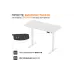 Miza z nastavljivimi nogami Itech, White (MT12BW)