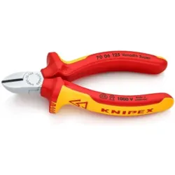 Dielectric side cutting pliers for work under voltage of 10,000 V Milwaukee (70-06-125), 0 - 4 mm, 125 mm