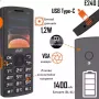 Mobiltelefon 2E E240 2025, Black (794300867202)